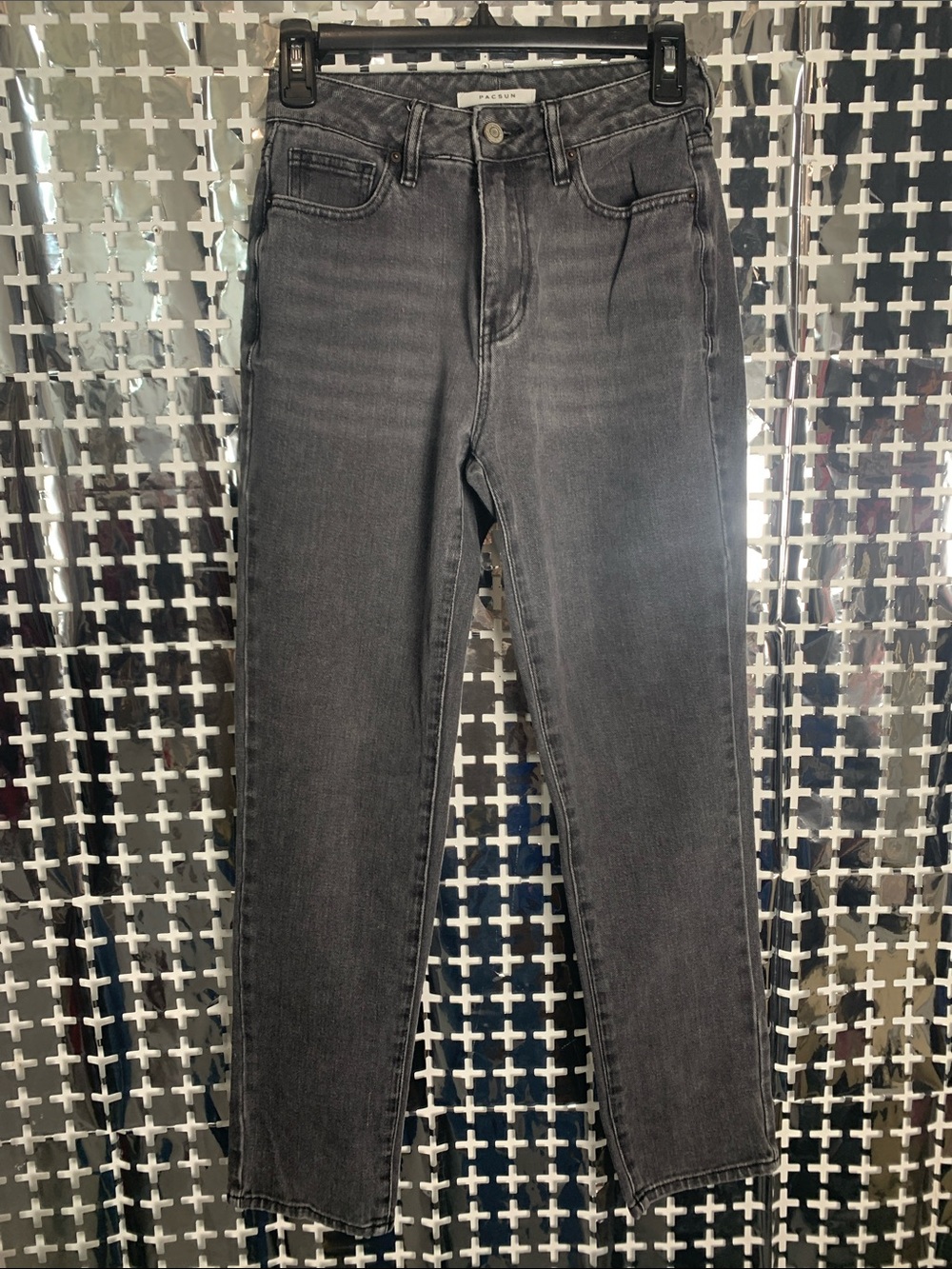 PacSun Black-Gray High-Rise Skinny Jeans